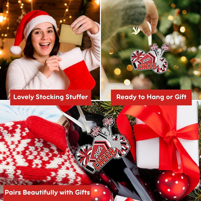SUCHAGIFT Cheerleader Ornament - Cheerleader Gifts - Senior Night Cheerleaders Gifts - Cheerleading Ornaments for Girls Teens, Cheerleaders Captain Team - Acrylic Christmas Ornament 2025 - Image 4